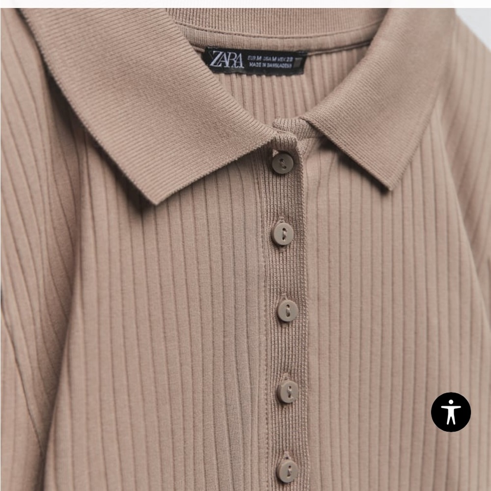 Zara Beige Ribbed Bodysuit - Picture 9 of 10